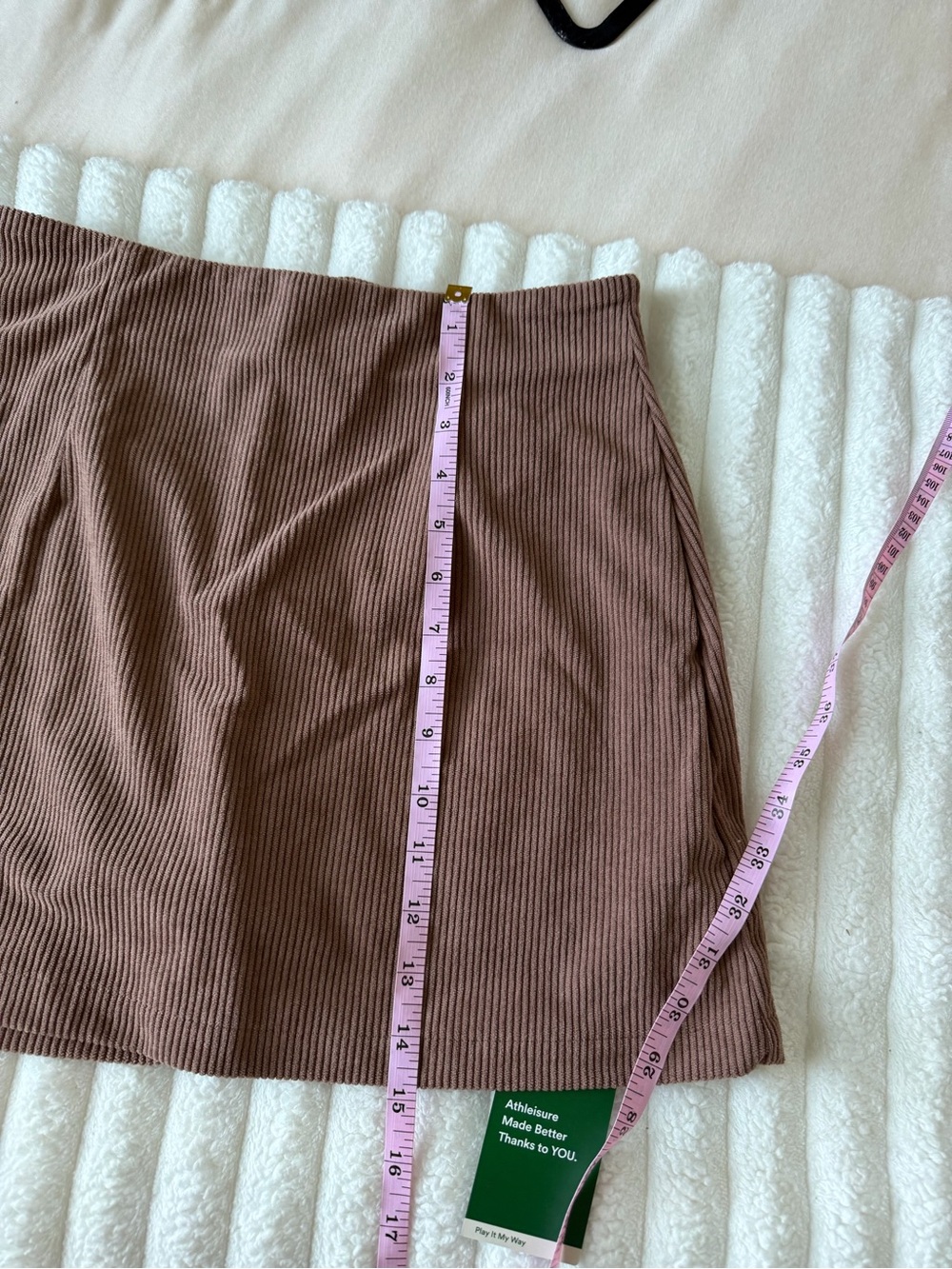 NWT HALARA High Waisted 2-in-1 A Line Mini Corduroy Casual Skirt - Picture 10 of 11